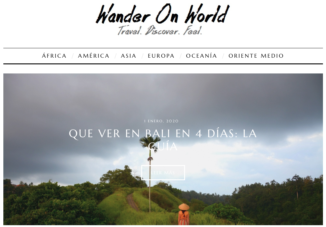 Wander on World mejores blog de viajes